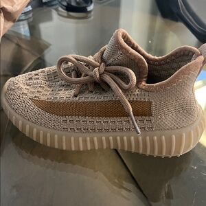 Yeezy Kids' Brown and Tan Sneakers